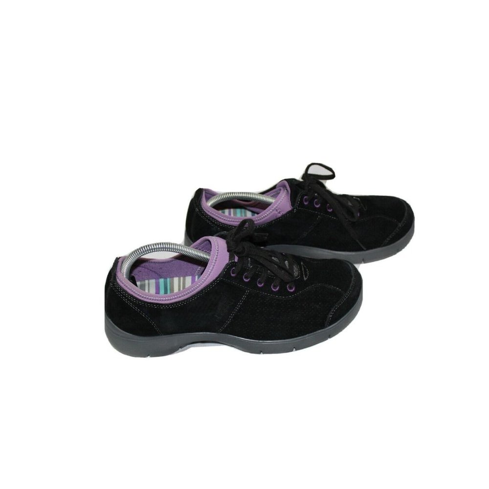 Dansko Helen Black Suede Athletic Walking Comfort Shoe Womens